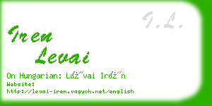 iren levai business card